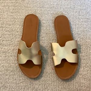 Lightly worn size 8.5 gold sandals from universal thread